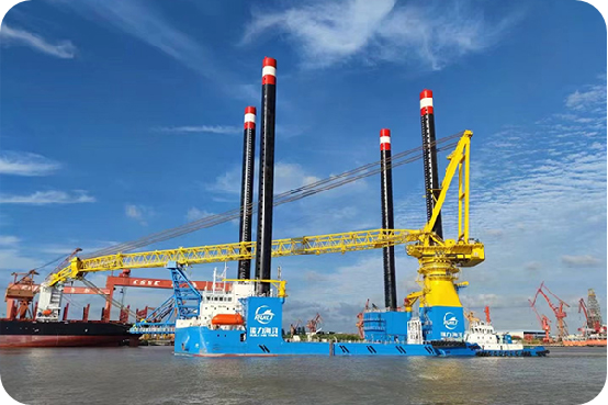 1100噸自升自航式風(fēng)電安裝平臺(tái)