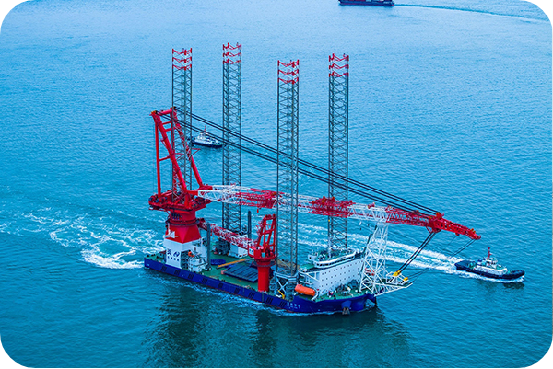 1800噸自升自航式海上風(fēng)電施工平臺(tái)